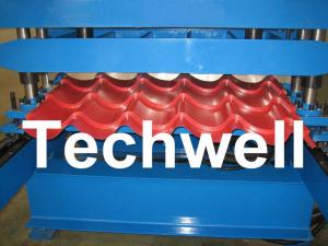 Buy cheap PLC Control Step Tile Roll Forming Machine for Glazed Tile , Roof Tile , Metal Roof Tile product
