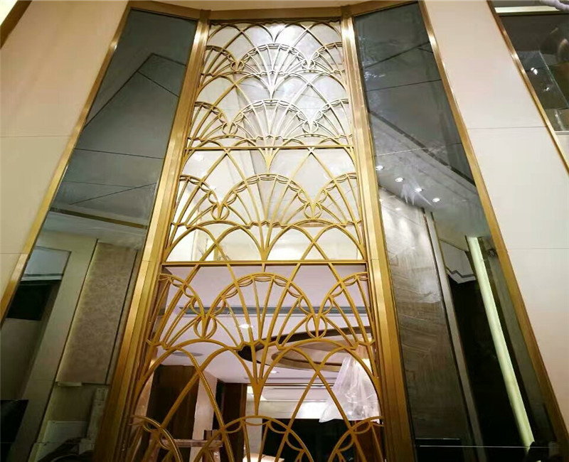 exterior wall partition large metal screen facade panel stainless steel screen