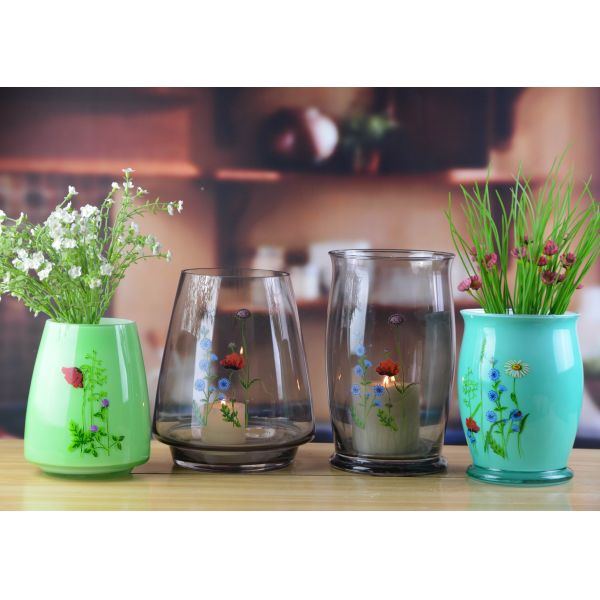 Classic Antique Colored Glass 12 Inch Glass Vase