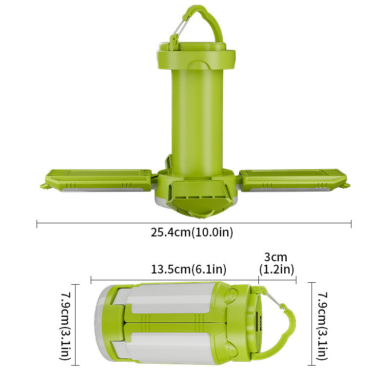LED digital display with output camping light outdoor folding hanging camping tent light