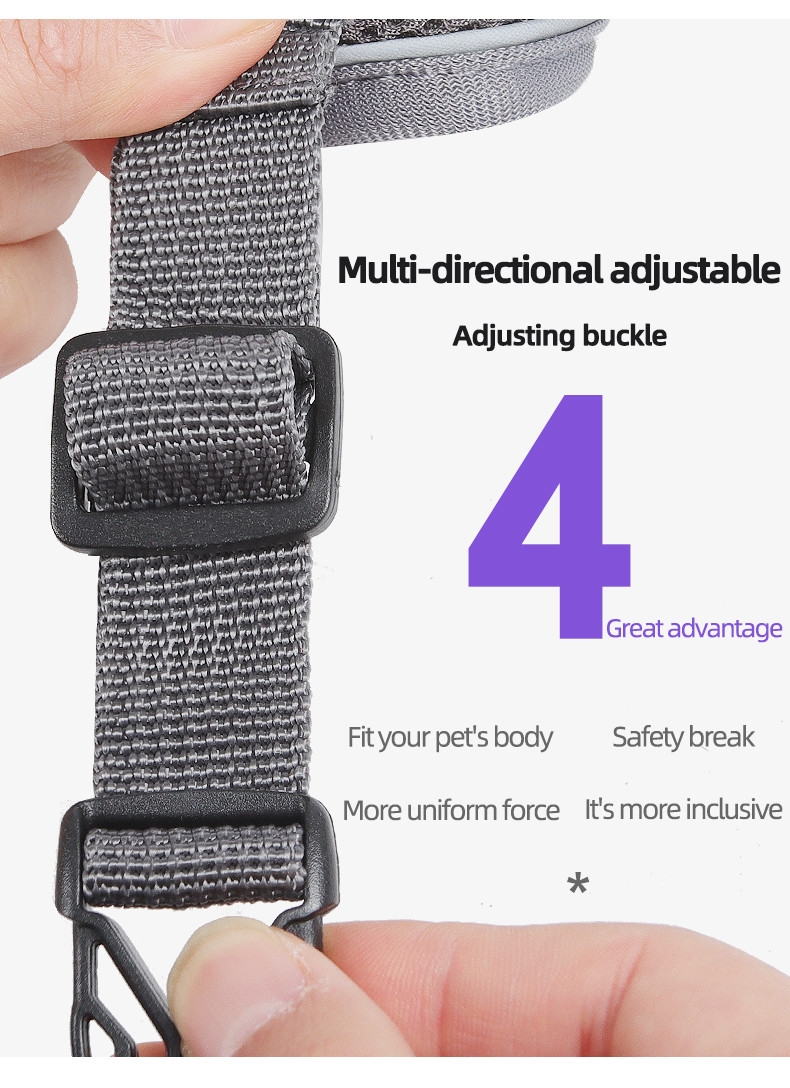 Leash for small dogs and cats with reflective breathable vest pet harness