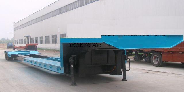 10m Hydraulic Mobile Trailer Telescopic Low Bed Semi Truck Trailer with 12R22.5 Tires