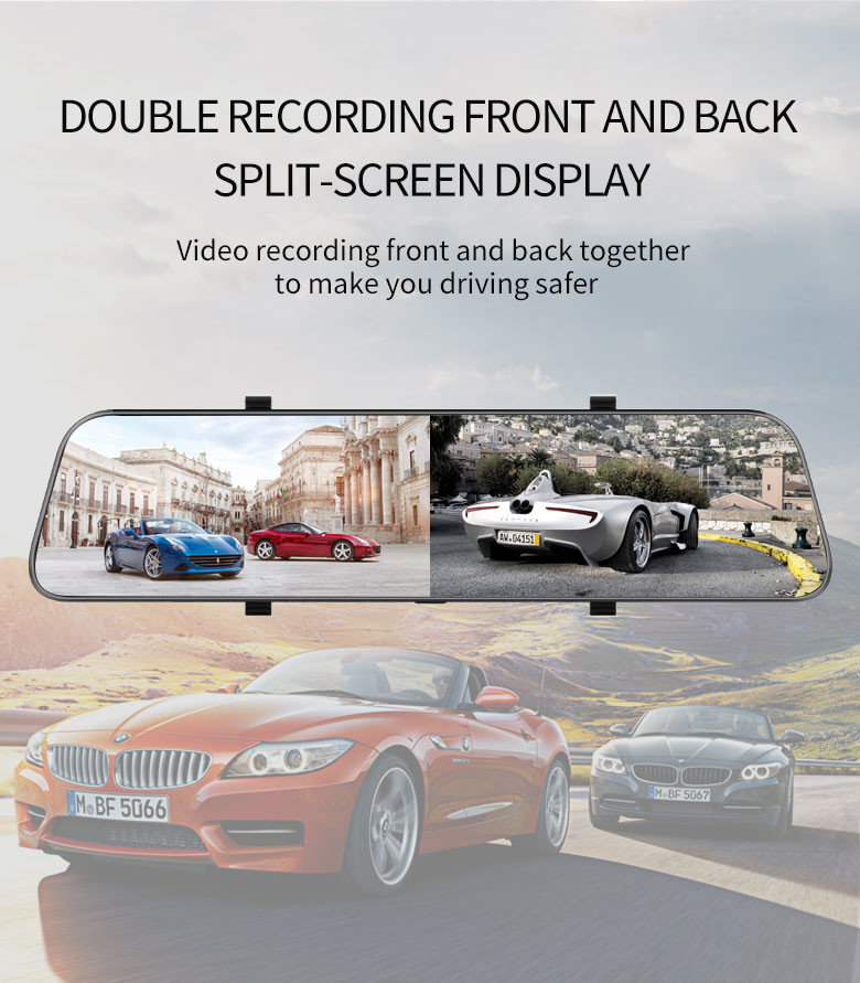 11.66 Inch 1080P Dashboard Camera Full HD Parking Assistance Mirror Dash Cam