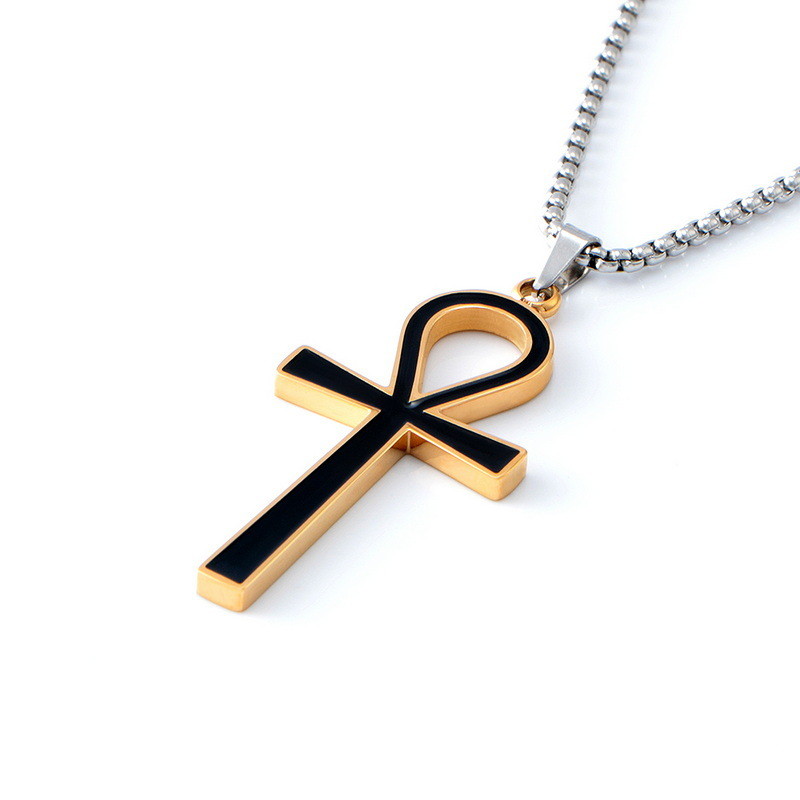 Advanced, minimalist, fashionable, and niche men's original cross pendant necklace