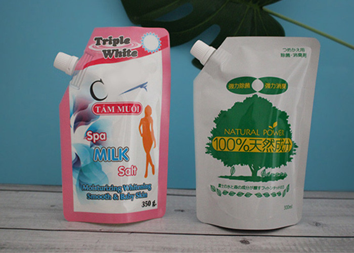 Leak Proof Laundry Detergent Liquid Spout Pouch Custom Built / Spout Top Doypack