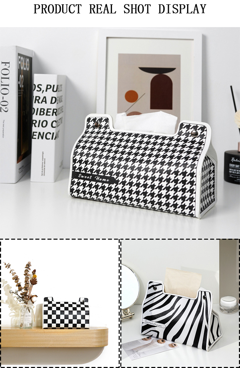 Portable Luxury Fold Washable Leather Napkin Holder for Home Restaurant and Banquet