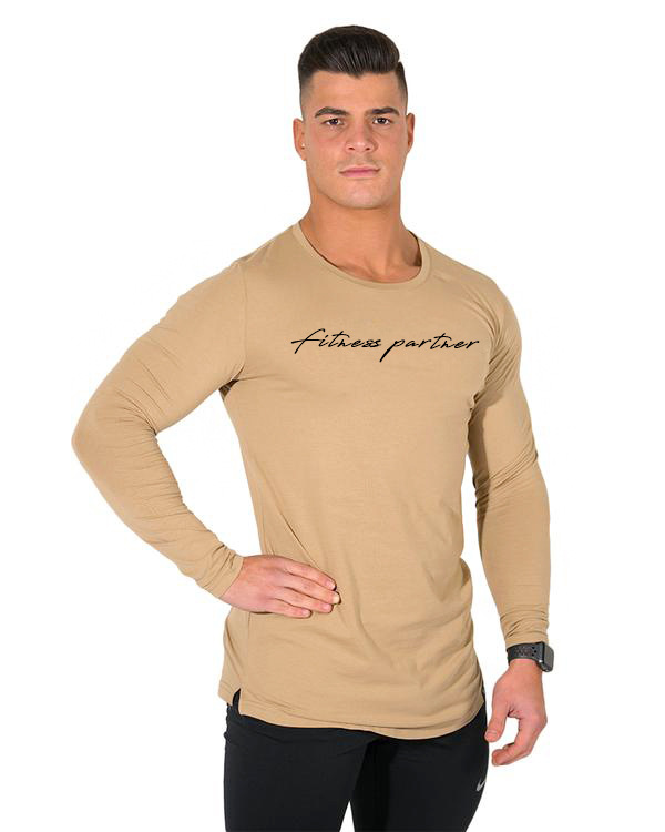 Muscle Sweatshirts Fit Long Sleeve T-shirt Quick Dry Long Sleeve Mens Stretch Slim Gym Workout Slim Men Cotton Casual Printed