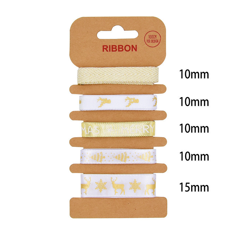 ODM Polyester Ribbon 2mm 10mm 15mm Christmas Gift Wrap Ribbon