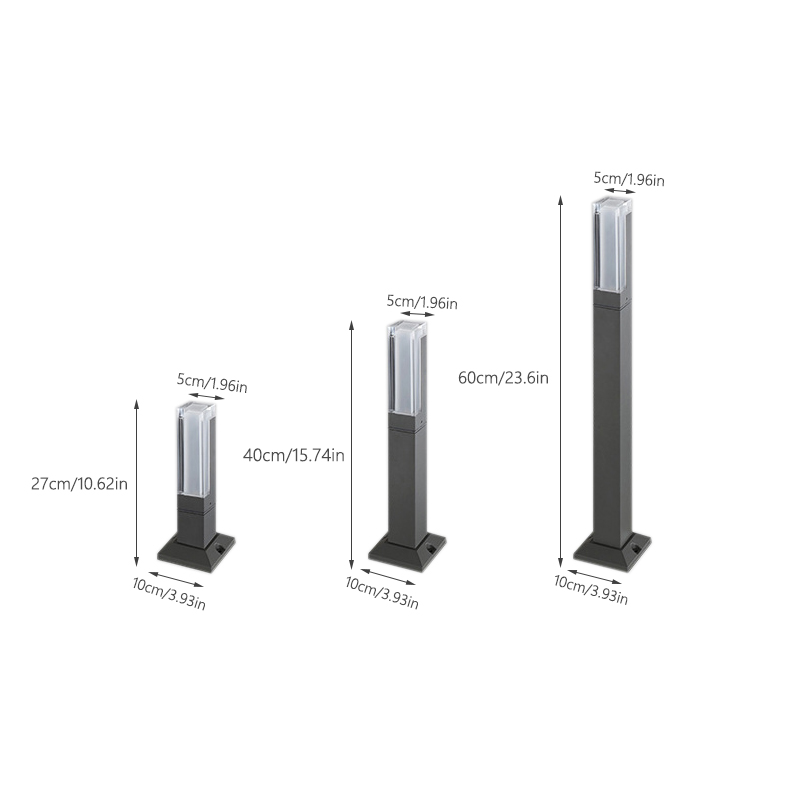 LED 7W IP54 Outdoor LED Garden Lights For Lawn Bollard Type Aluminum Shell