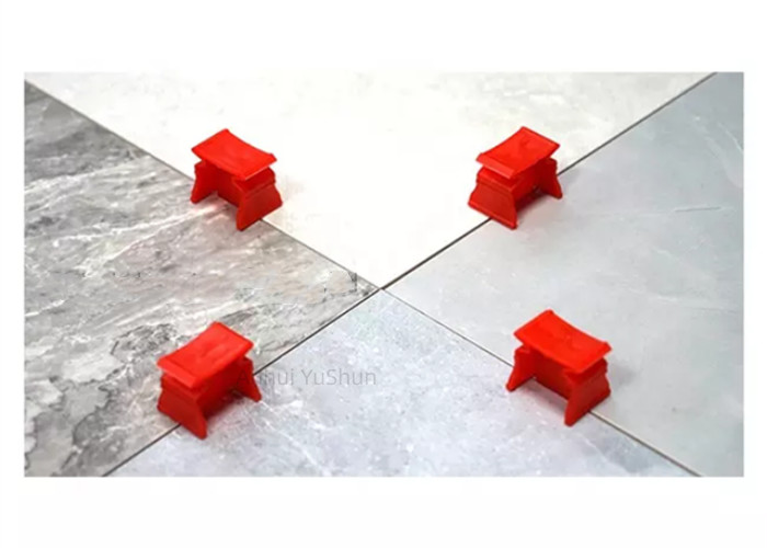 Lippage Free 4 Sides Red Floor Tile Leveling System Tile Cross Spacer 1.5mm