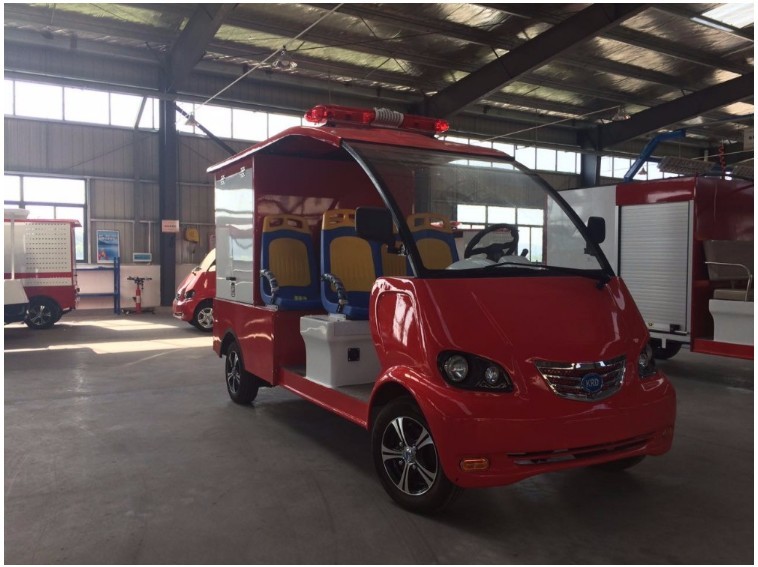 Fire Protection Electric Fire Fighting Vehicle 5 Person With ABS Cushion