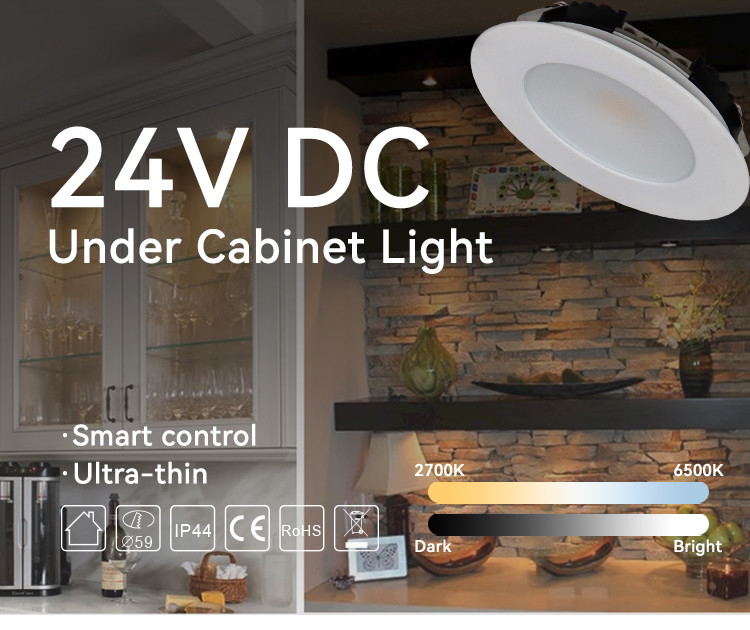 Smart Control Recessed LED Cabinet Light DC24V Small Recessed Cabinet Lights