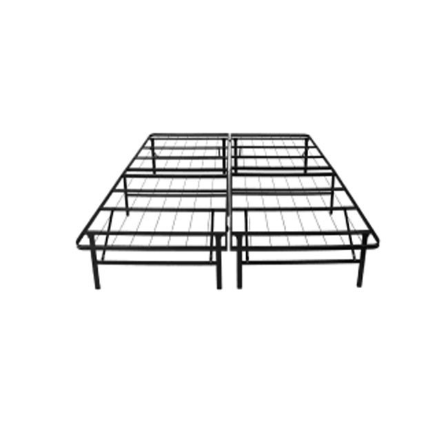 Black Single Folding Metal Bed Frame for Home Bedroom Furniture