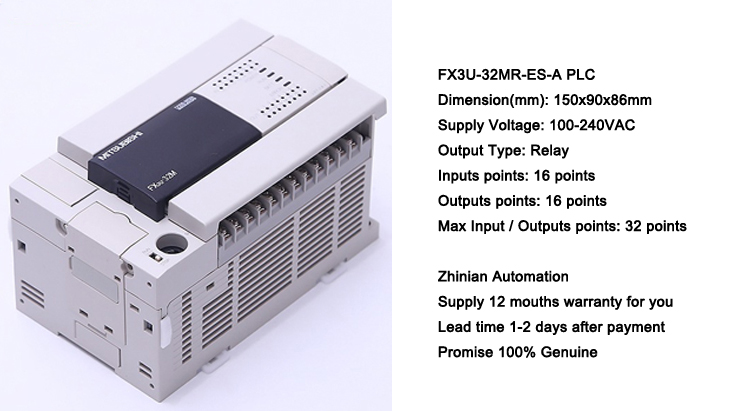 MITSUBISHI PLC FX3U-32MR/ES-A 16 point input relay 16 point output