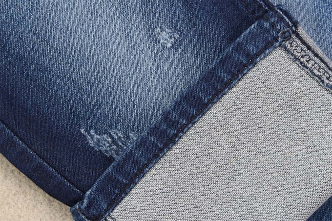 Fake Knit Cotton Polyester Rayon Spandex Terry Denim Fabric For Jeans