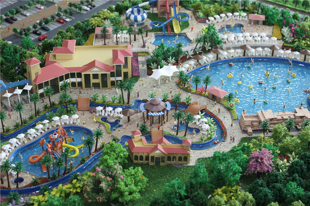 Amusement Park 3D Industrial Scale Models Warm LED Light Travel Case Packing