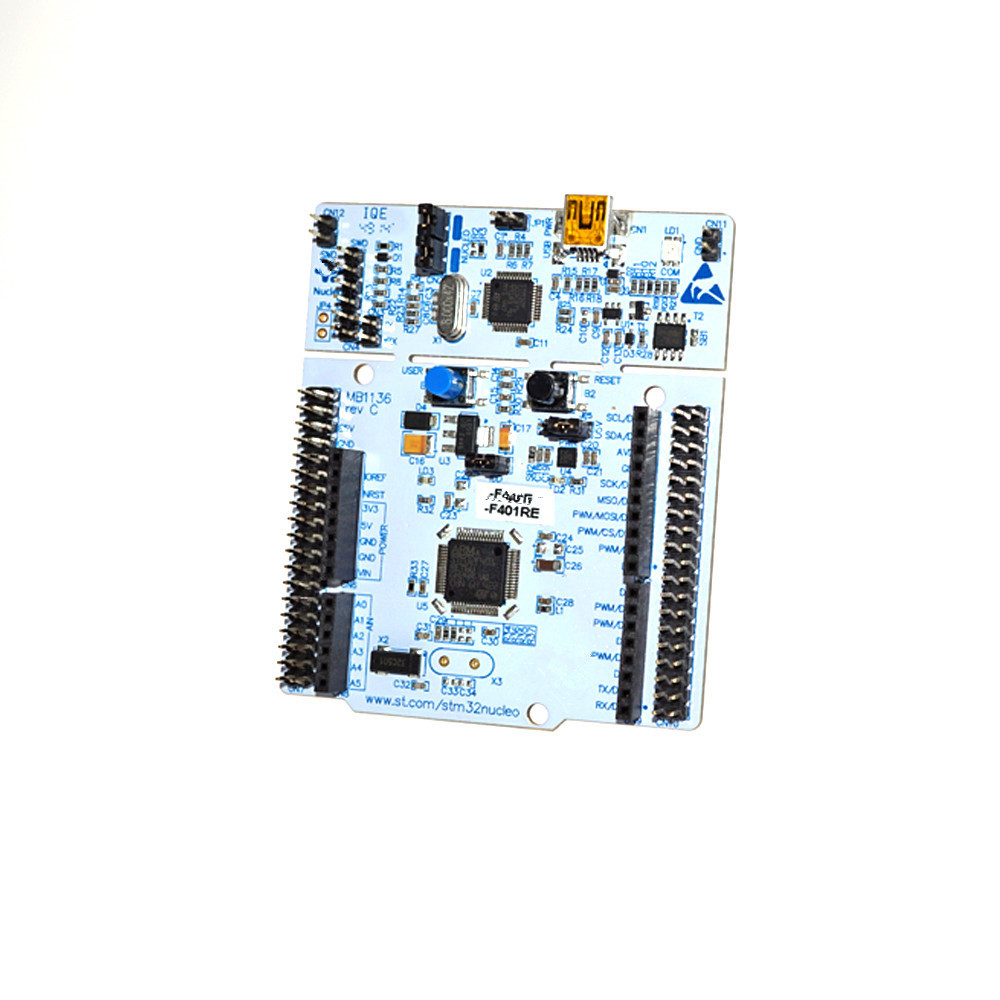 White STM32 Electronics Development Board 32.768 kHz with STM32F401RE-OKY2015