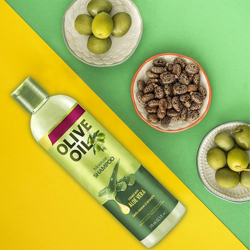 Pure Organic 370ml Olive Oil Shampoo and Conditioner Unisex Formula for Curly Hair