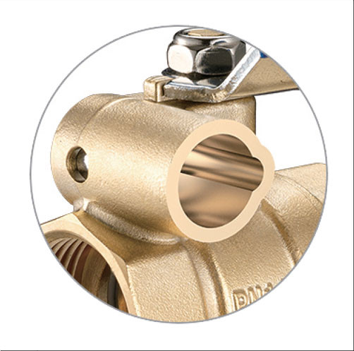 1701-DC Long Lever Female x Female Mechanical Key Lock Brass Shut-off Valve Ball Type Sizes DN20 DN25 DN32