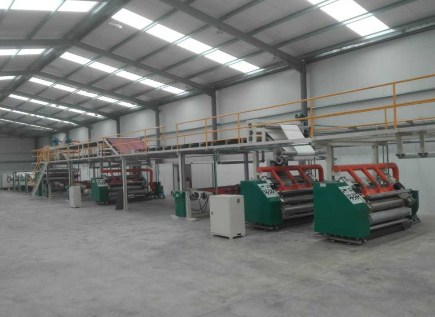 1800mm Cardboard Box Making Machine , 5 Ply Automatic Corrugation Plant