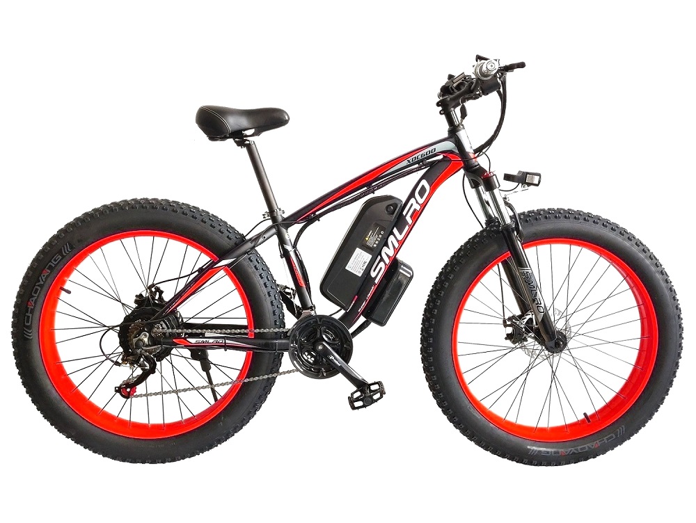 1000W Motor 13AH Lithium Battery Electric Bike SMLRO XDC600 26x4.0 inch Fat Tire E-Bike Drop Shipping Available