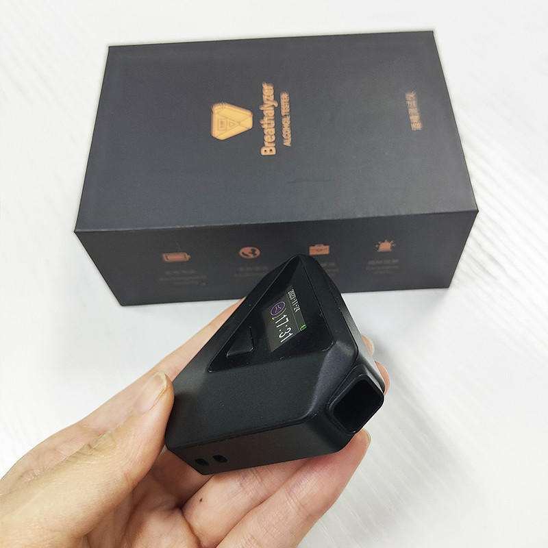 Portable Electrochemical Fuel Cell Breathalyzer With 100 Tests Data Storage