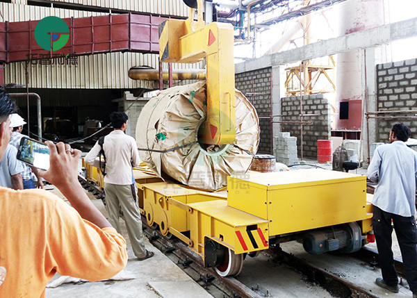 120 Ton V Frame Electrically Operated Steel Coil Railway Transfer Vehicle For Pakistan Steel Plant