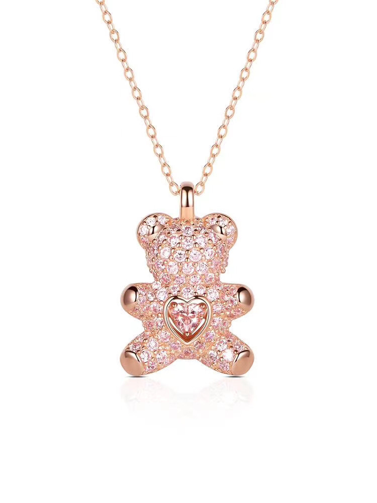 Top quality Stainless Steel Bear Pendant Necklace Personalized Necklace Jewelry Women Gifts