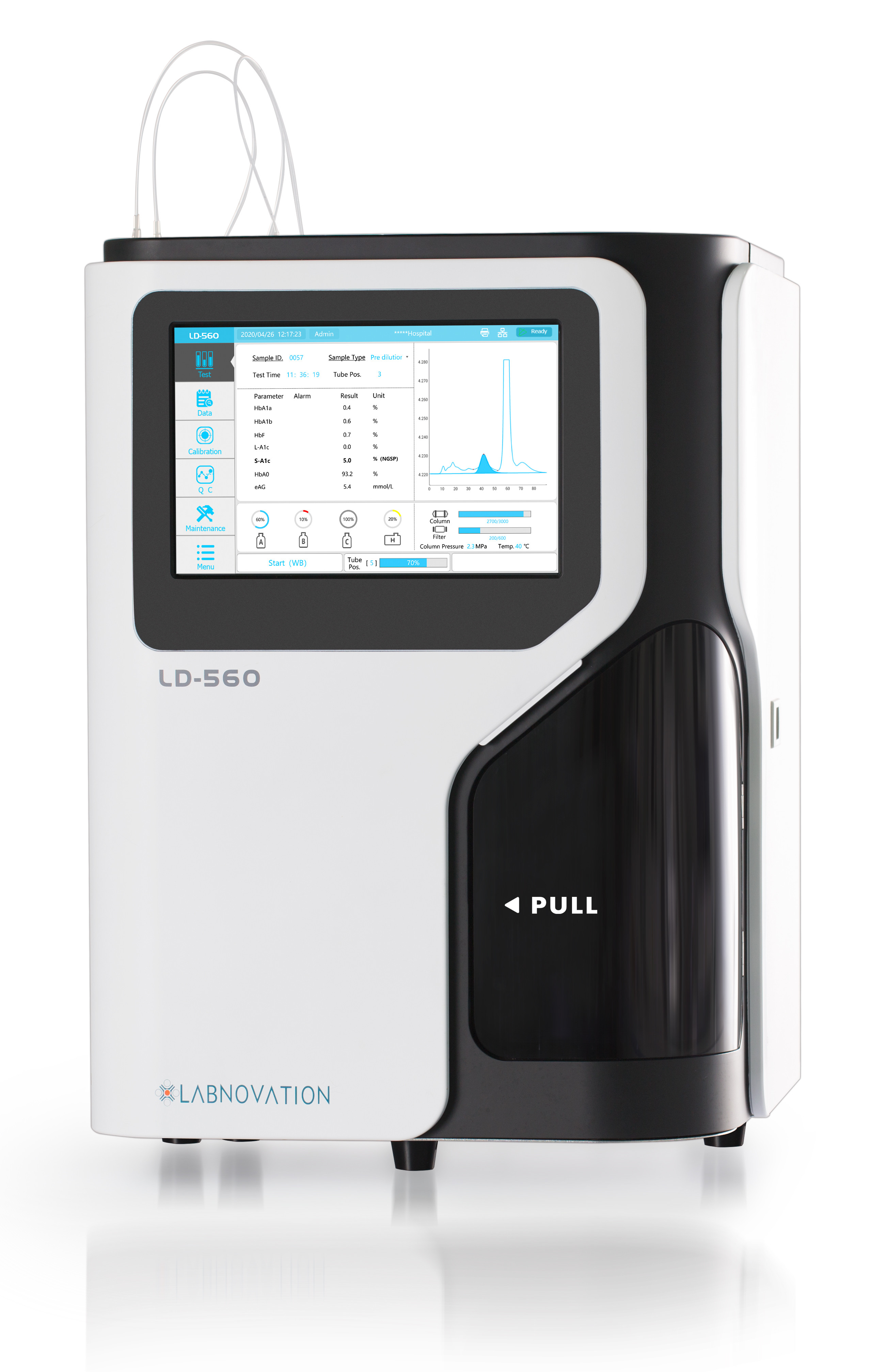 Labnovation LD-560 HbA1c Analyzer HPLC System For HbA1c Testing Dual Mode With NGSP&IFCC Certificated