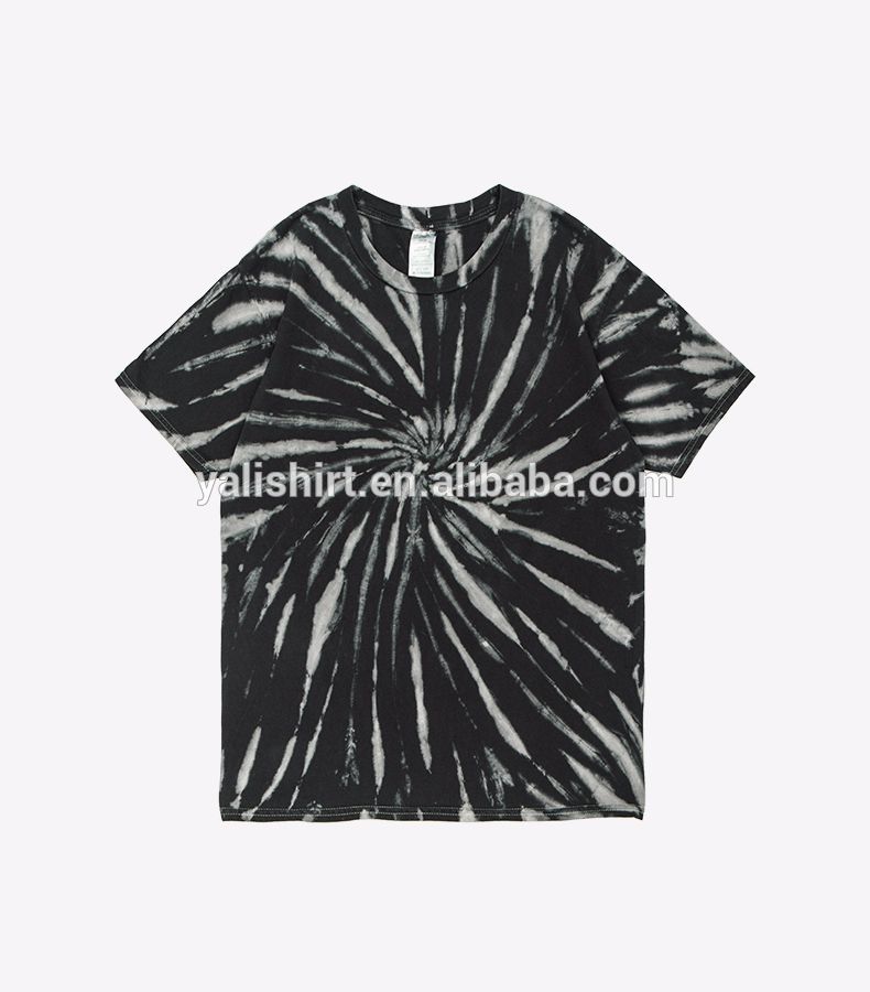 Stock wholesale high street tie dye shorts sleeves t shirts for men