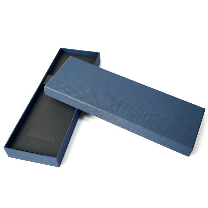 Small Lid And Base Corrugated Gift Box Blue Packaging Paper Top Paper With Custom Logo