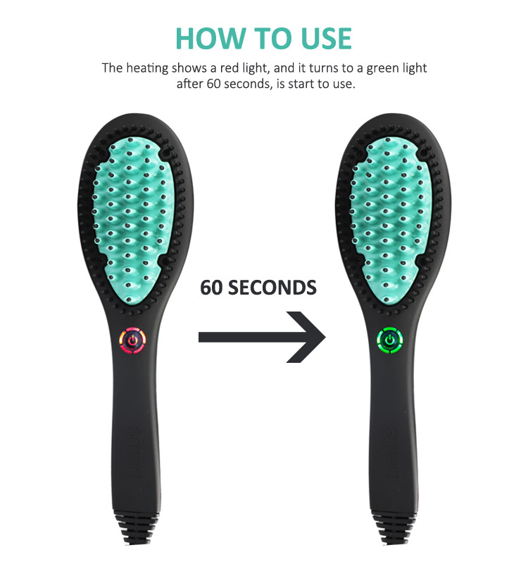 Dual voltage Nylon Ionic Hair Straightener Comb Ceramic Coating