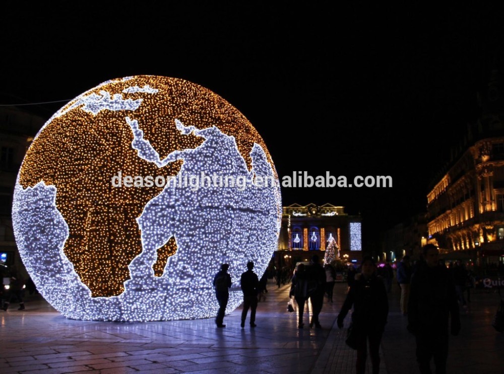 Giant outdoor christmas lights LED big Ball 3D Motif Light
