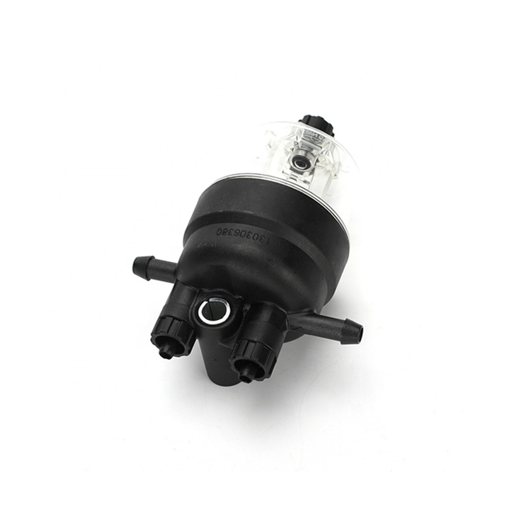 Black Diesel Fuel Filter Water Separator 130306380 For Perkins
