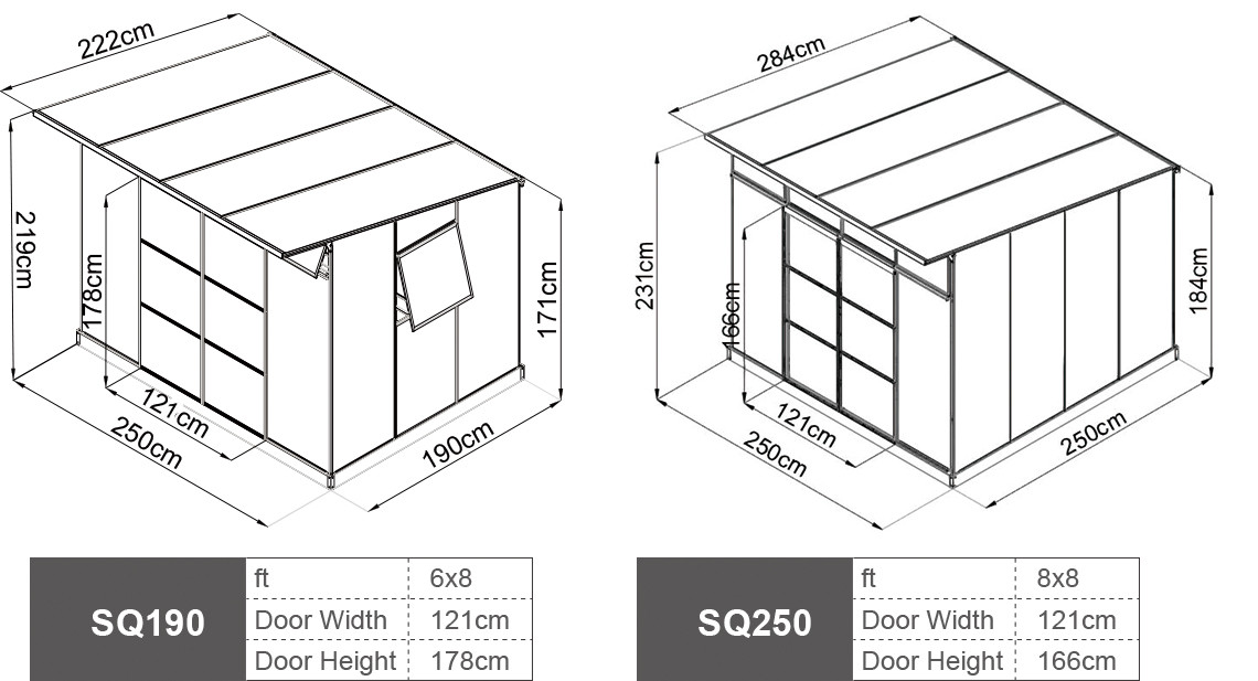 6x8ft aluminium profile silver green house with 4mm polycarboante for flower ,vegetables as garden greenhouse for sale