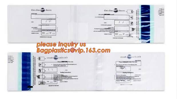 Security plastic bag with adhesive tape for cash, plastic money bag, Security Money Cash Bag For Airport/Bank and police