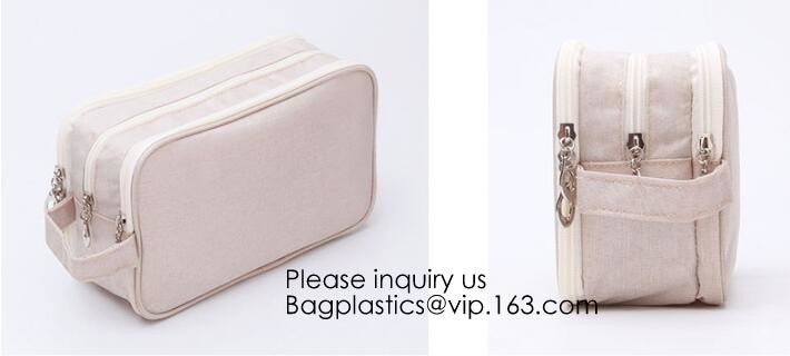 New Fashion Travel Makeup Brush Mesh Cosmetic Bag,Portable Canvas Travel Organizer Cosmetic Bag Toiletry Makeup Wash Bag