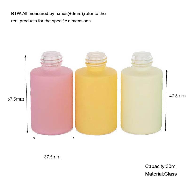 30ml Macaron Frosted Glass Cosmetic Dropper Bottles For Essential Oils
