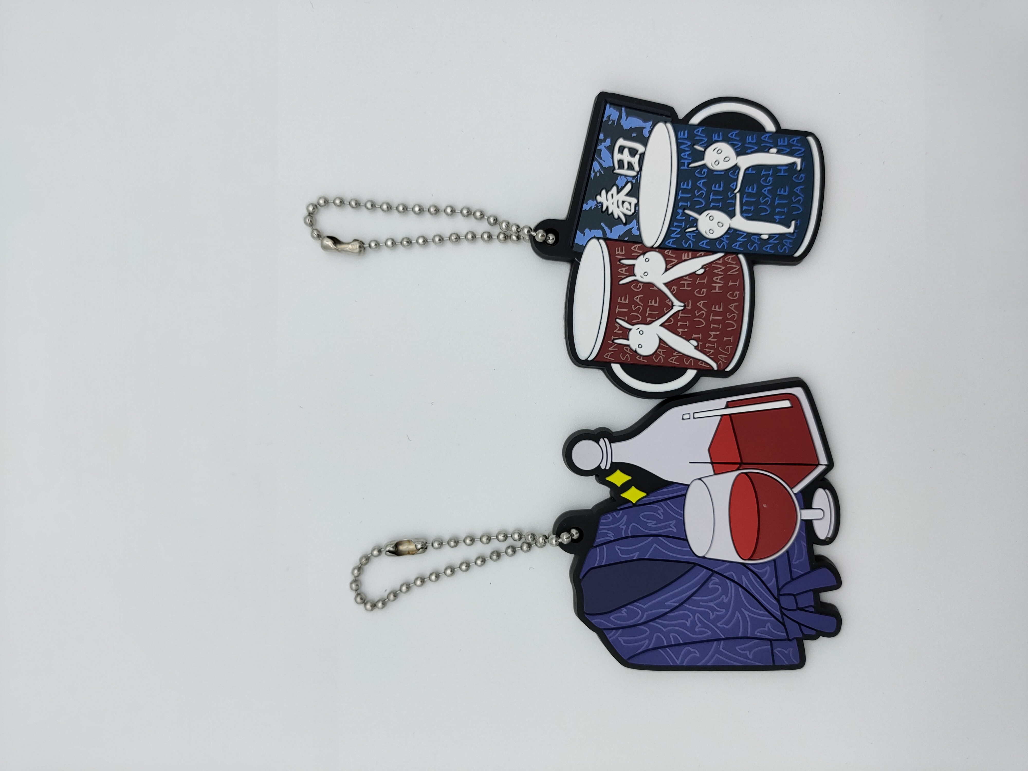 Wave Chain Custom Soft Pvc Keychain 2D Design Cartoon Design