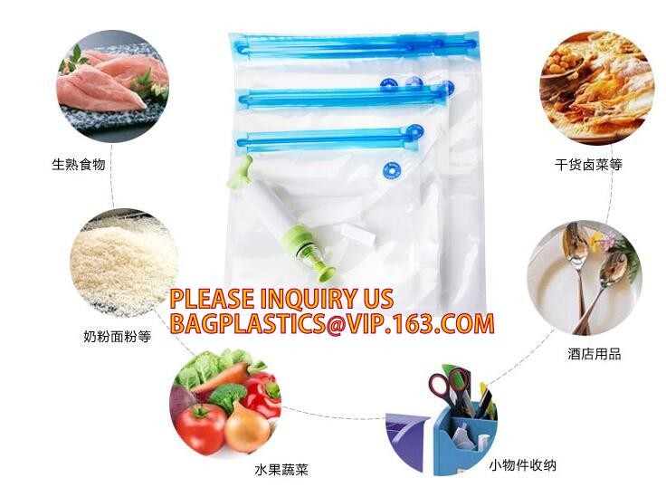 vacuum sealer storage bag Heat seal laminated transparent vacuum plastic food packing bags for sausage, BAGPLASTICS. BAG