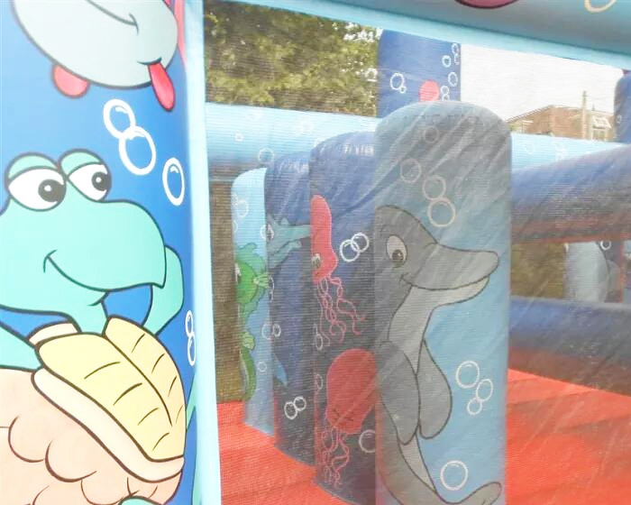 Quadruple Stitching 1000D Inflatables Obstacle Course For Promotion