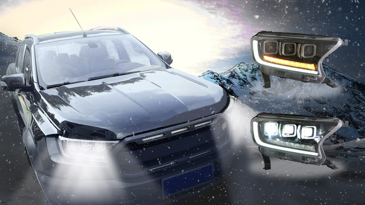 6000K 3 Len Projector Headlight Tail Light For Ford Ranger T7 T8