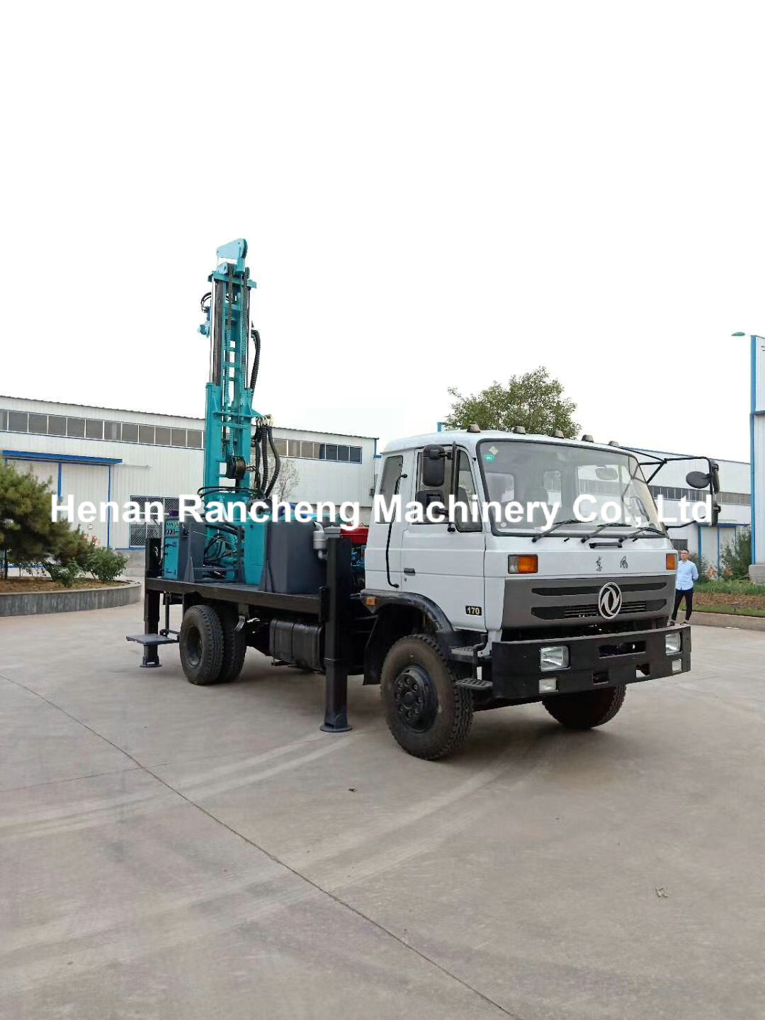 280m Depth Truck Mounted Water Well Drilling Machine 210HP Load Vehicle Engine
