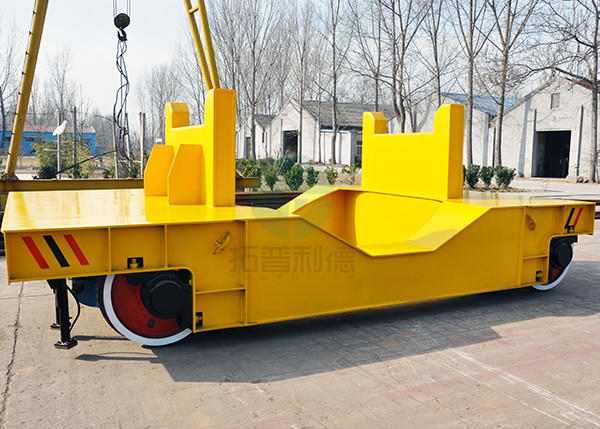 Metal Handling Equipment Self-Propelled Scrap Bucket Transfer Car with Steel Slab Deck
