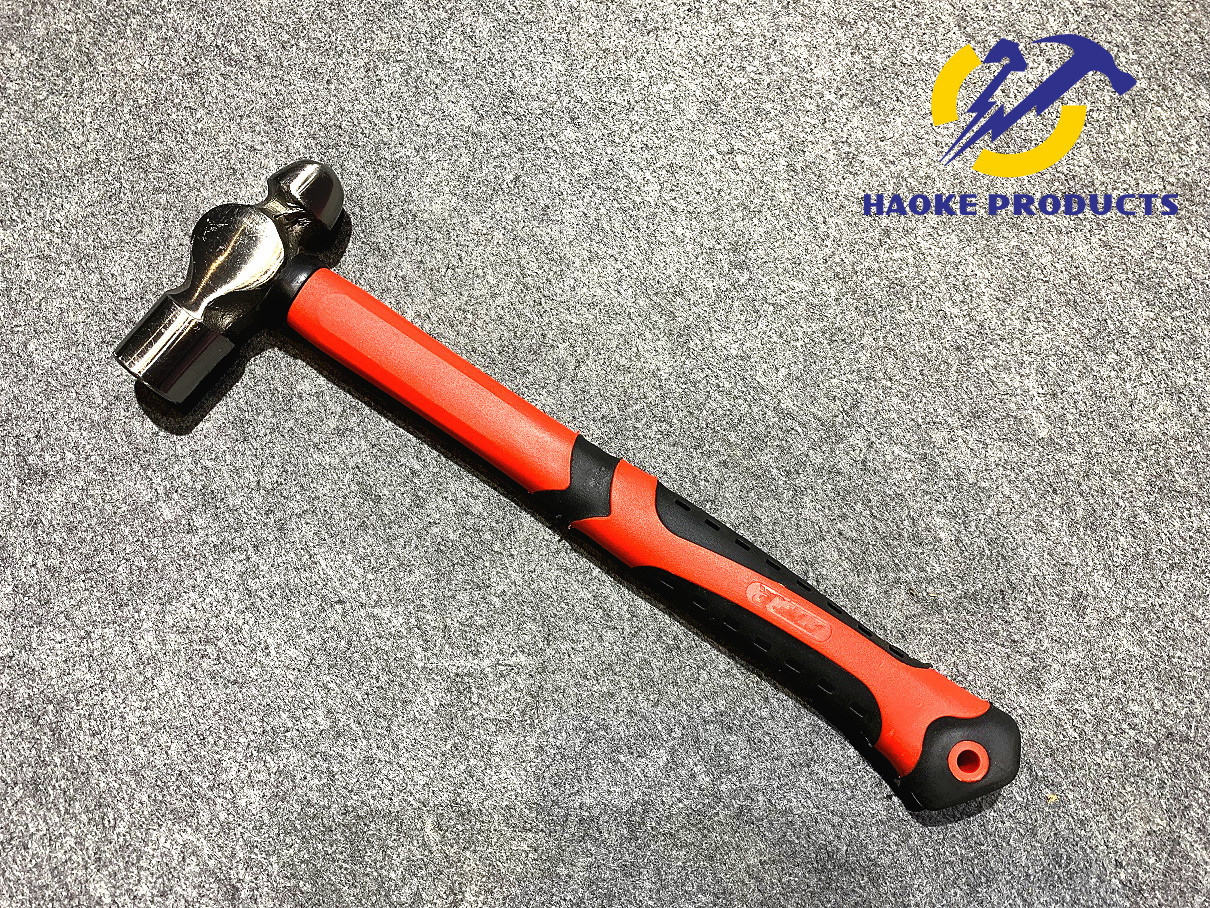 8OZ Size Forged Steel Ball peen Hammer With Polishing Surface And Colored Plastic Handle