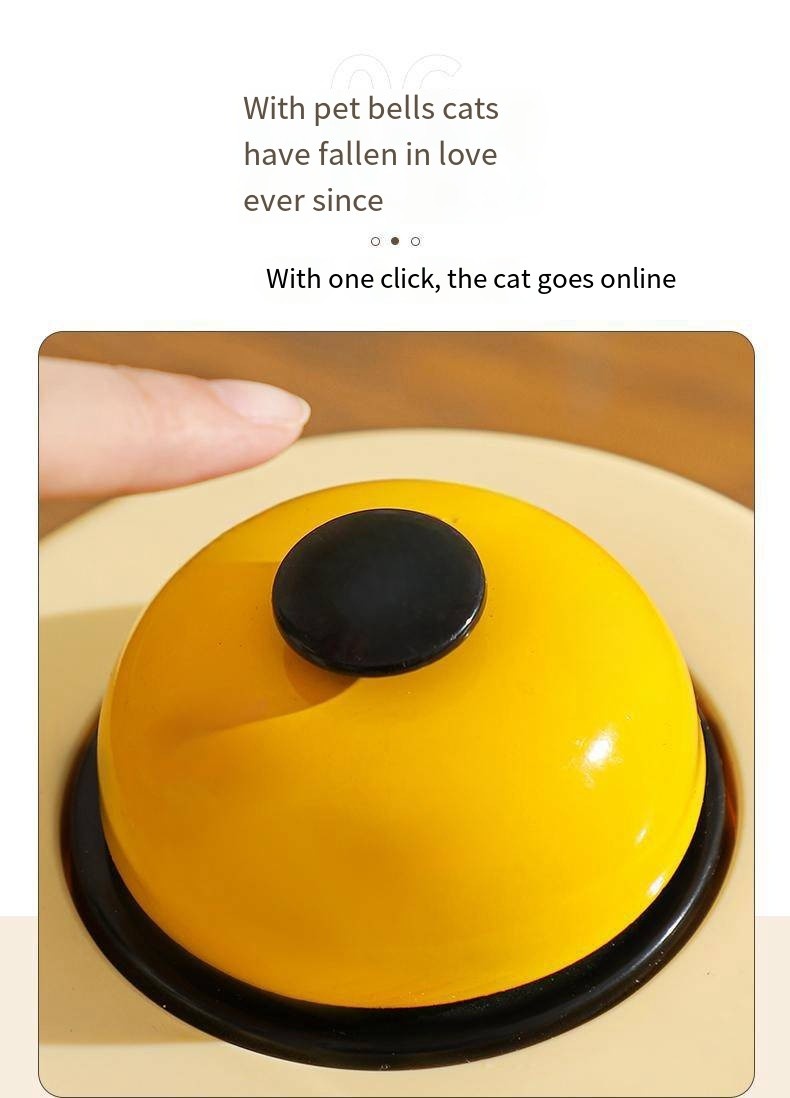 Automatic Cat Feeding Water Feeder Three-in-One Water Dispenser Ceramic Bowl for Cats and Dogs with Bell