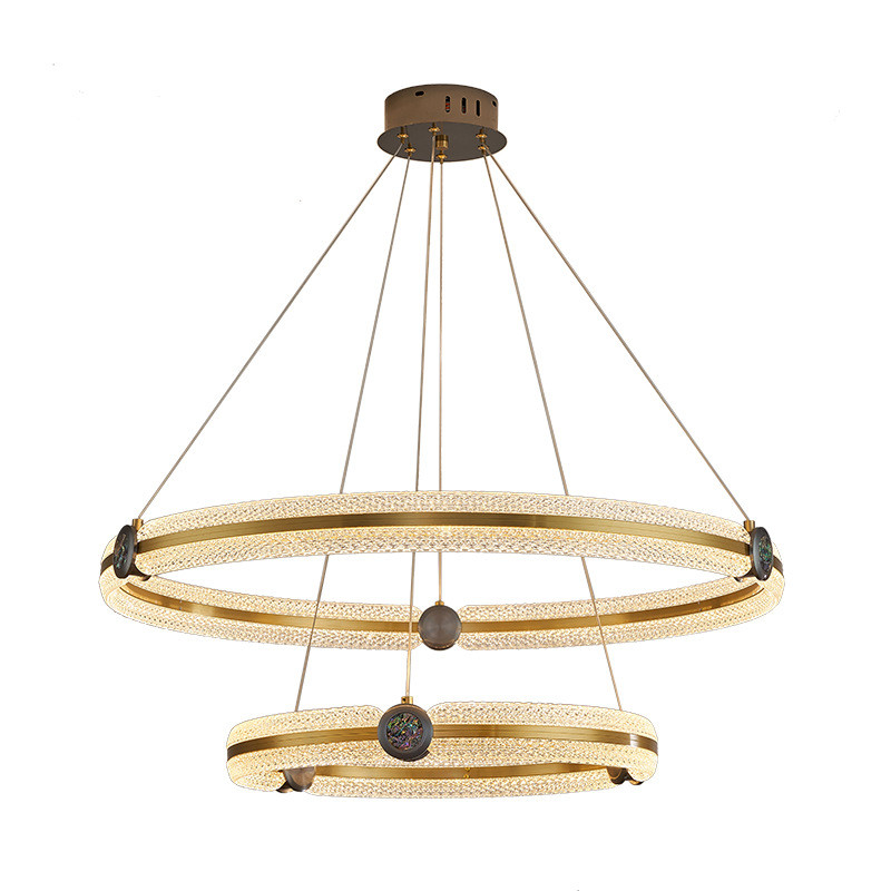 Romantic Acrylic Lampshade Modern Ring Custom Chandelier Soft And Non Glaring