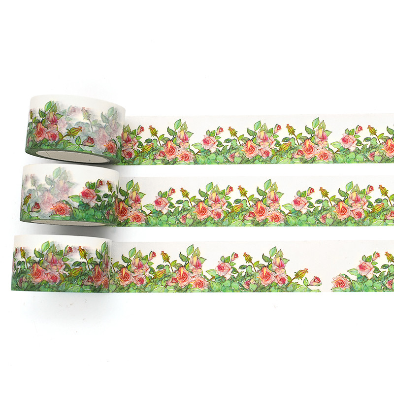 Single Sided Adhesive Colorful Washi Tape For Scrapbook Decoration