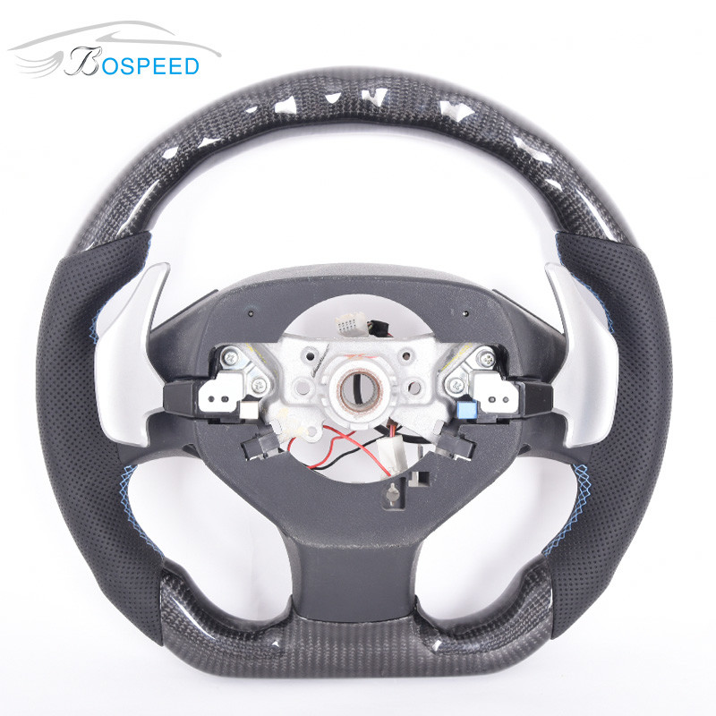 RAV4 Hybrid LED Toyota Carbon Fiber Steering Wheel Custom Real Leather