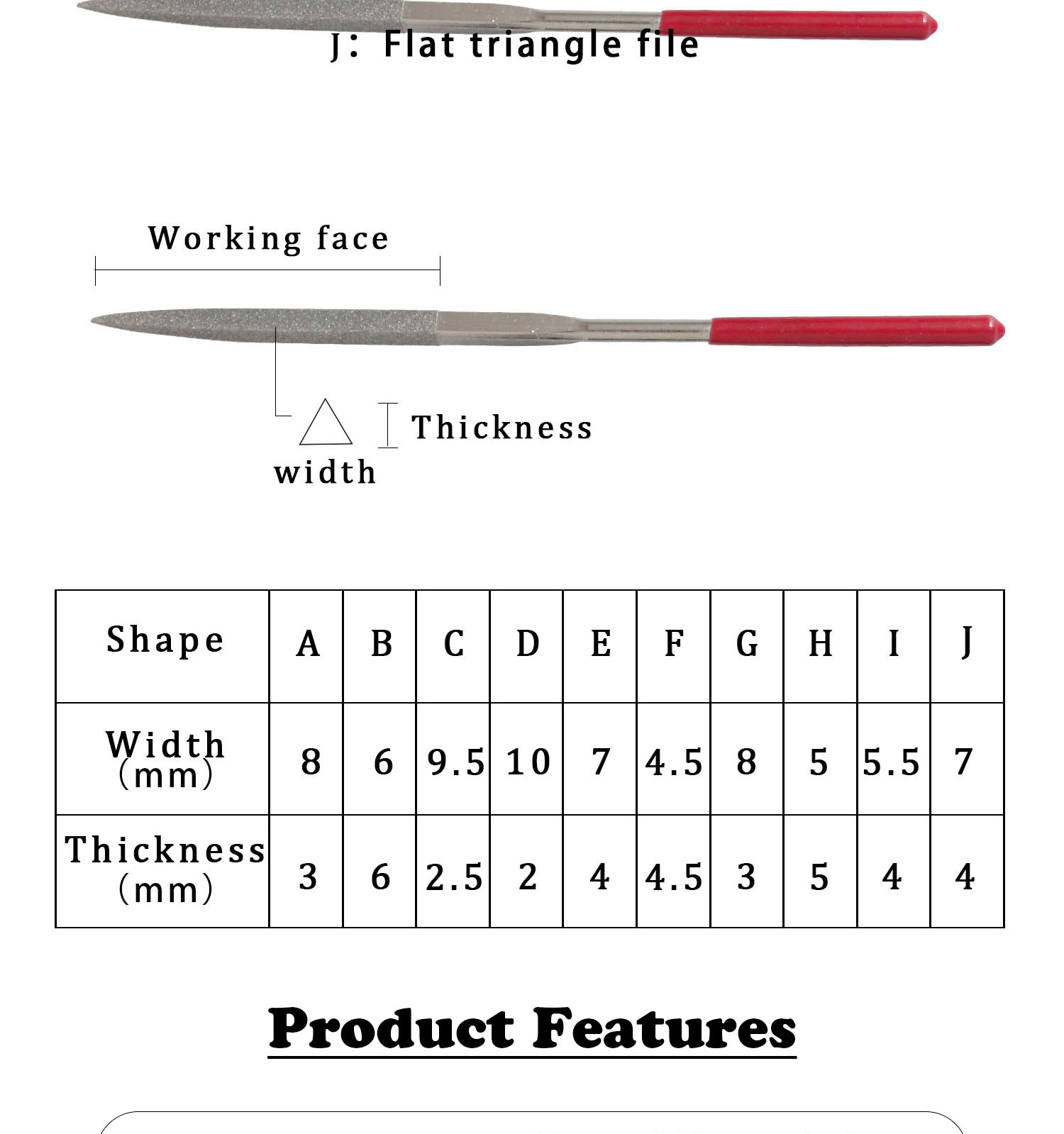 Electroplated Metal File Set For Metal Glass Stone Rough Carving